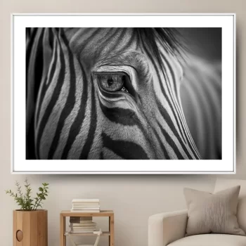 Quadro Decorativo Zebra P&B