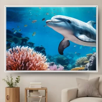 Quadro Decorativo Animal Marinho Golfinho