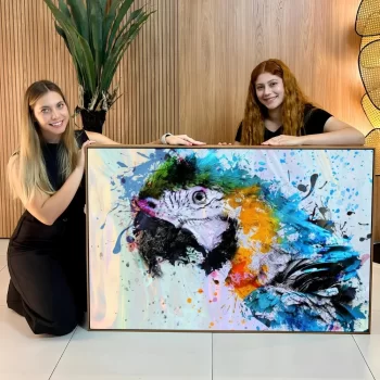 Quadro Decorativo Arara Aquarela