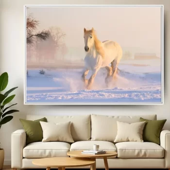 Quadro Decorativo Cavalo Branco