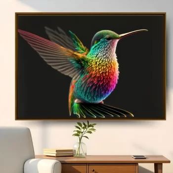 Quadro Decorativo Beija-Flor IA