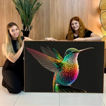 Quadro Decorativo Beija-Flor IA