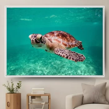 Quadro Decorativo Animais Marinhos Tartaruga
