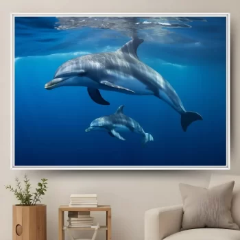 Quadro Decorativo Dois Golfinhos l