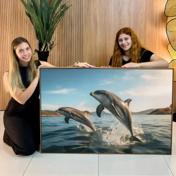 Quadro Decorativo Dois Golfinhos ll