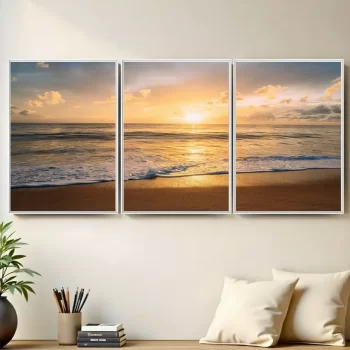 Kit Quadro Decorativo Praia V 3 Partes
