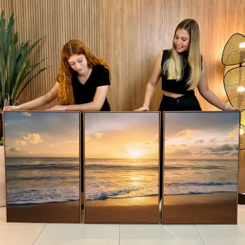 Kit Quadro Decorativo Praia V 3 Partes