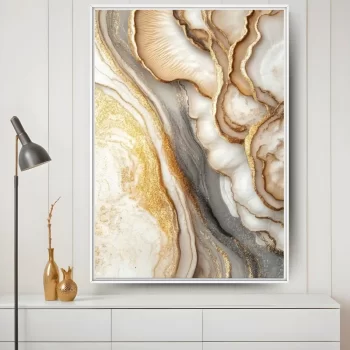 Quadro Decorativo New Abstrato Gold