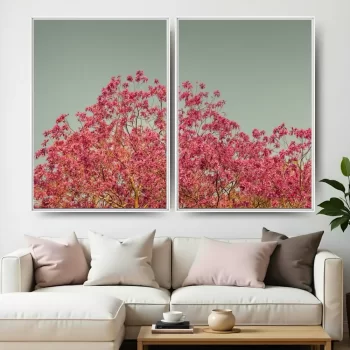 Kit Quadro Decorativo Pink Flower