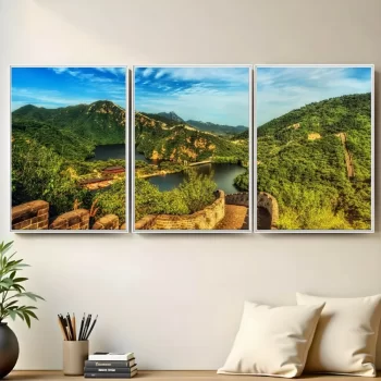 Kit Quadro Decorativo Muralha Da China 3 Partes