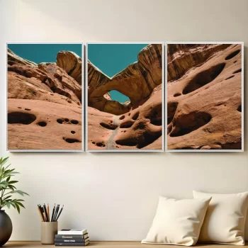 Kit Quadro Decorativo Rocha 3 Partes