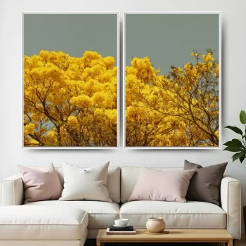 Kit Quadro Decorativo Yellow Flower
