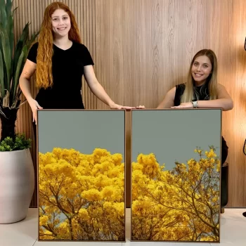 Kit Quadro Decorativo Yellow Flower