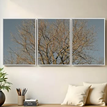 Kit Quadro Decorativo Árvore Seca 3 Partes