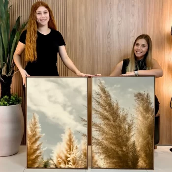 Kit Quadro Decorativo Capim Dos Pampas I