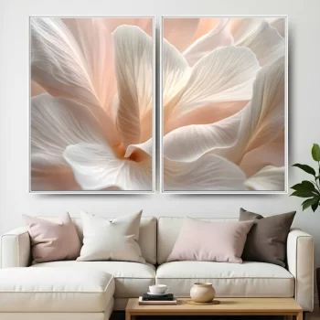 Kit Quadro Decorativo Flor Rosé Gold