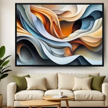Quadro Decorativo Fitas Abstratas