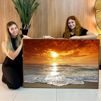 Quadro Decorativo Mar Ao Pôr do Sol Beleza Serena
