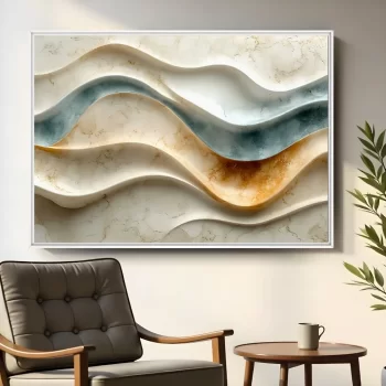 Quadro Decorativo Ondas Abstratas Premium