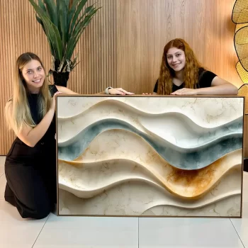 Quadro Decorativo Ondas Abstratas Premium