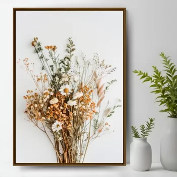 Quadro Decorativo Flores Neutras Composição I