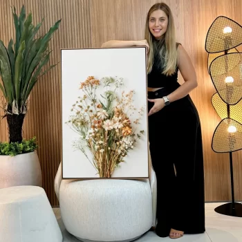 Quadro Decorativo Flores Neutras Composição III