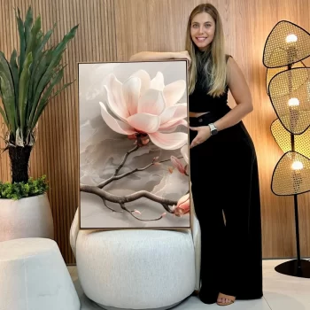 Quadro Decorativo Flores Rosé I