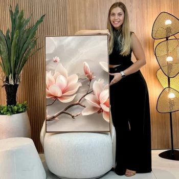 Quadro Decorativo Flores Rosé I