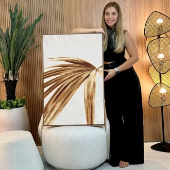 Quadro Decorativo Folhagem Gold