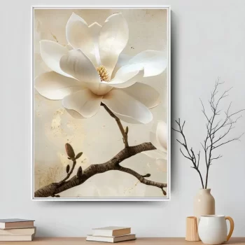 Quadro Decorativo Galho Com Flores I