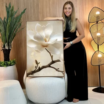 Quadro Decorativo Galho Com Flores I