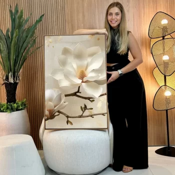 Quadro Decorativo Galho Com Flores II
