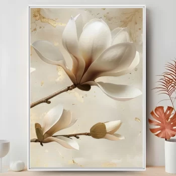 Quadro Decorativo Galho Com Flores III