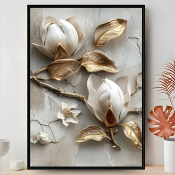 Quadro Decorativo Flores 3D III