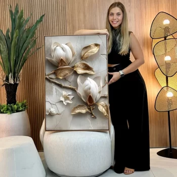 Quadro Decorativo Flores 3D III