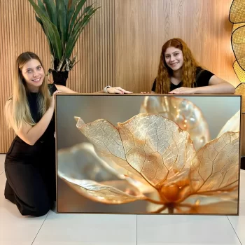 Quadro Decorativo Flor Vidro