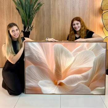 Quadro Decorativo Flor Rosé Gold