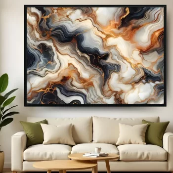 Quadro Decorativo Abstrato Black Premium