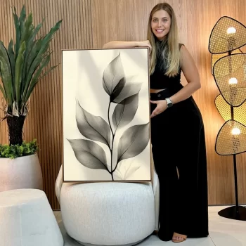 Quadro Decorativo Black And White Flower I