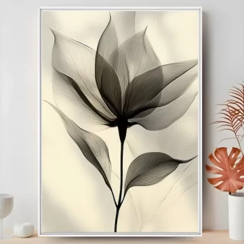 Quadro Decorativo Black And White Flower II