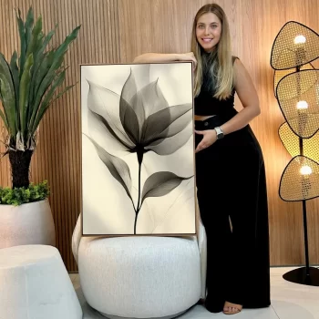 Quadro Decorativo Black And White Flower II