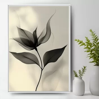 Quadro Decorativo Black And White Flower III