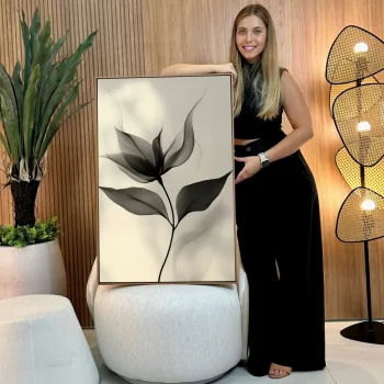 Quadro Decorativo Black And White Flower III
