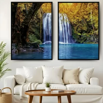 Kit Quadro Decorativo Cachoeira II