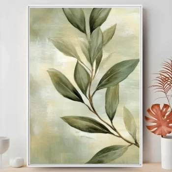 Quadro Decorativo Coleção Folhas Verdes I