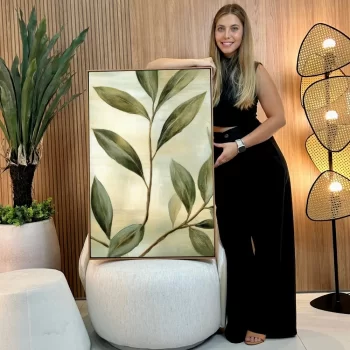 Quadro Decorativo Coleção Folhas Verdes II