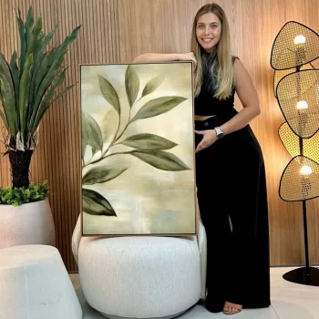 Quadro Decorativo Coleção Folhas Verdes III