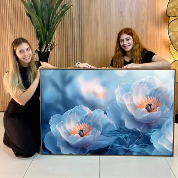 Quadro Decorativo Flores Azuis