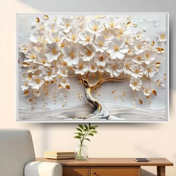 Quadro Decorativo Árvore Ouro I