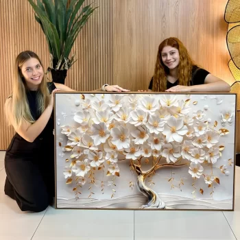 Quadro Decorativo Árvore Ouro I